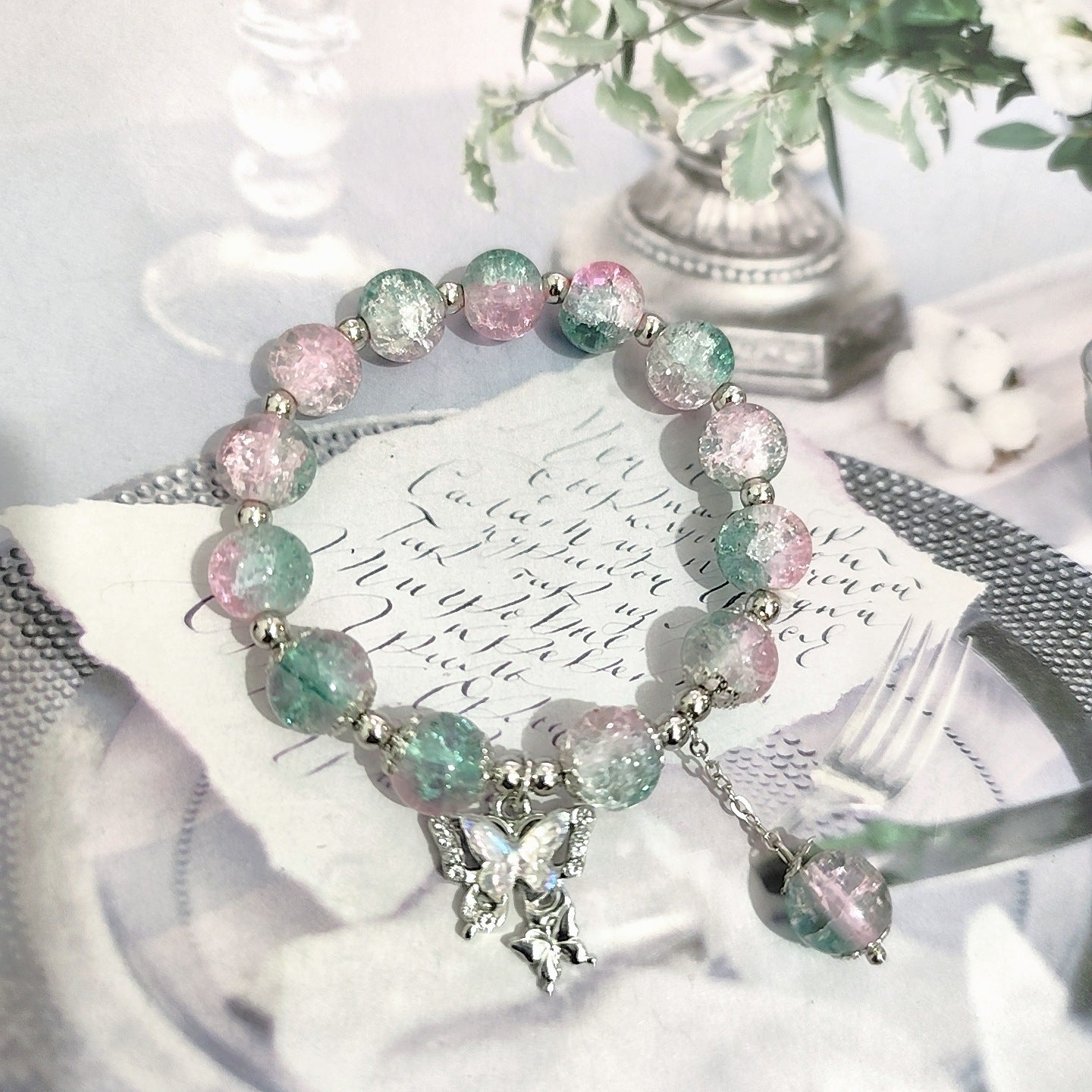 Cherry Blossom Glaze Female Design High Sense Bracelet
