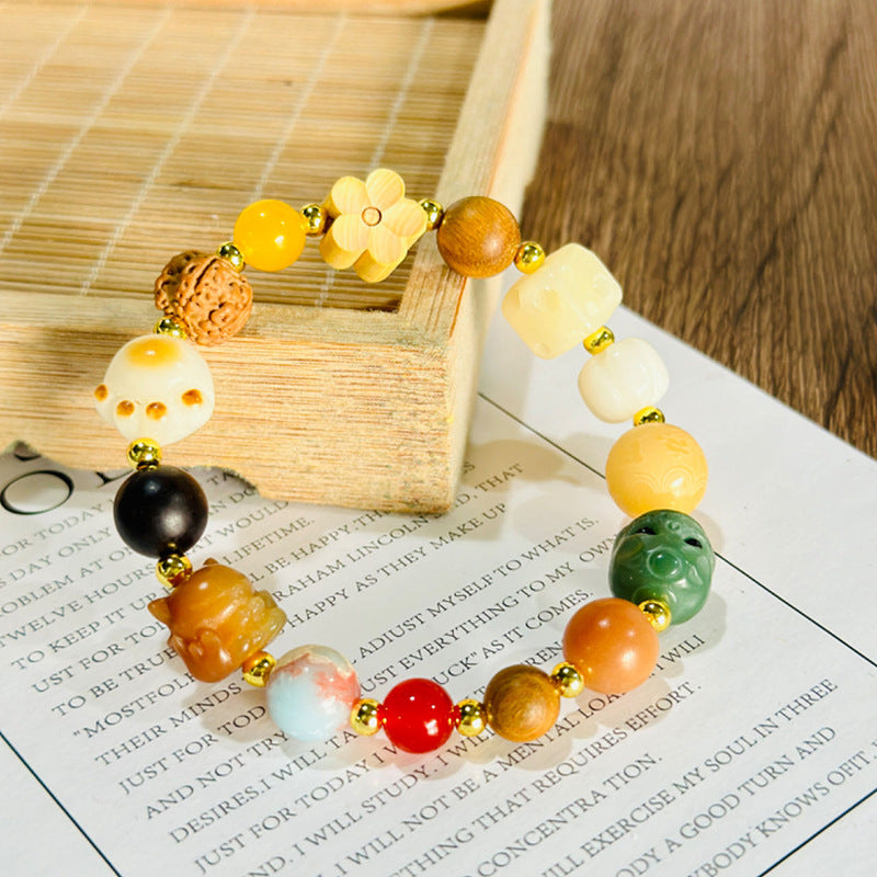 Tung Flowers Cardamom Grape Cluster Bodhi Hand Pieces Nerium Oleander Bracelet