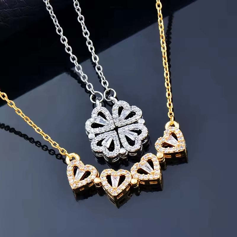 Women's Love Clover Micro Inlaid Zircon Pendants