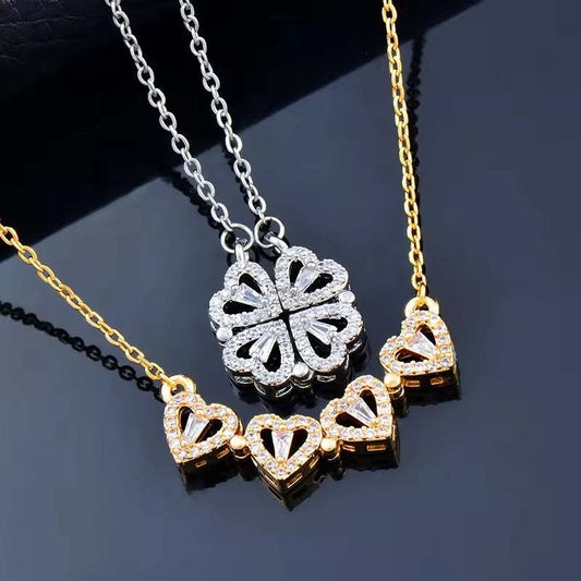 Women's Love Clover Micro Inlaid Zircon Pendants