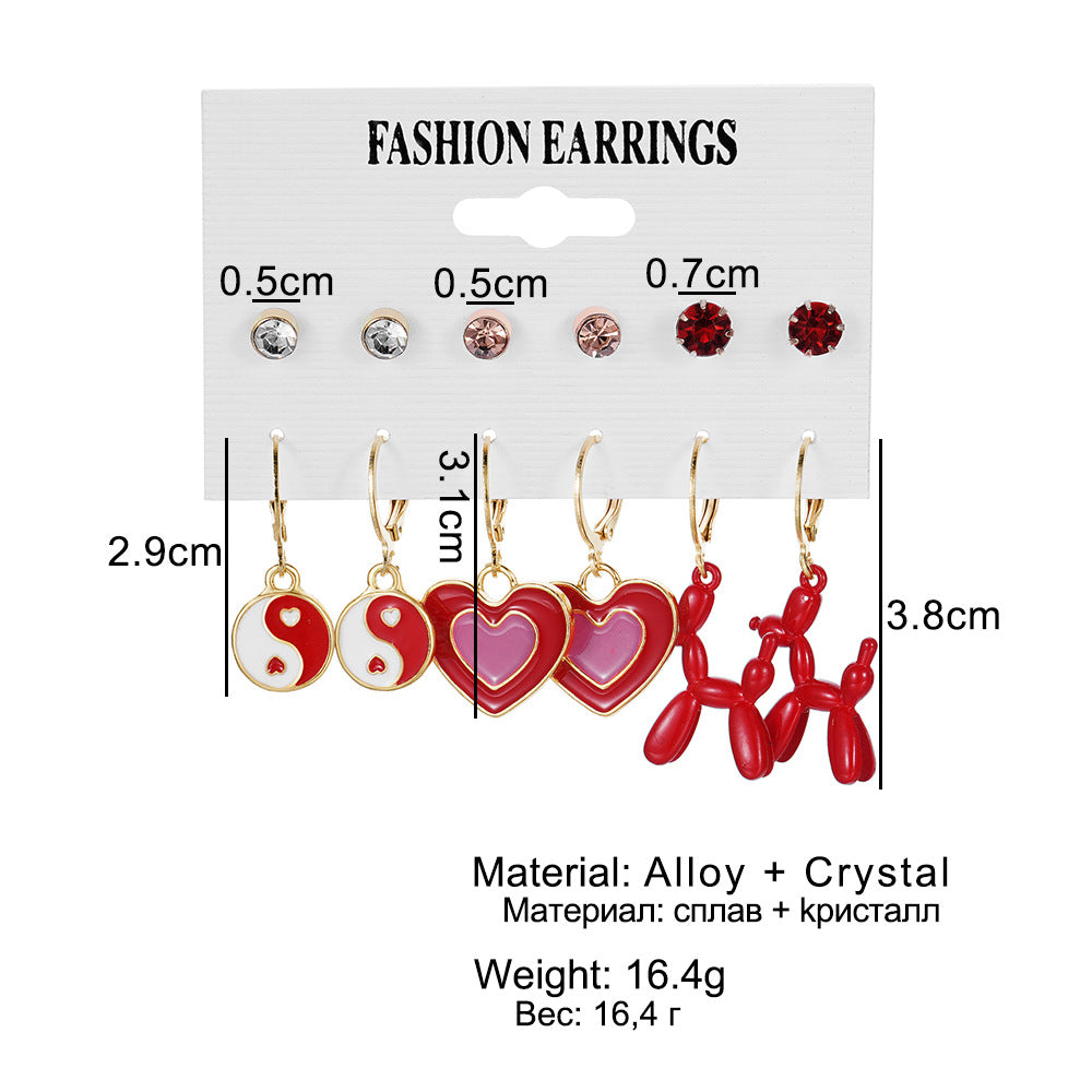 Acrylic Butterfly Cute Bear Ear Clip Earrings
