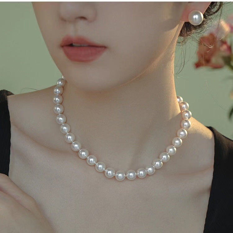 Classic Quality Bright Pearl Minimalist Clavicle Necklaces