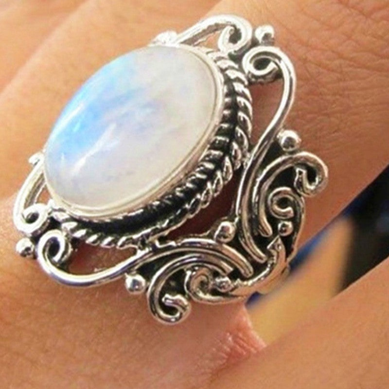 Pearl Opal Wide Face Popular Hand Rings
