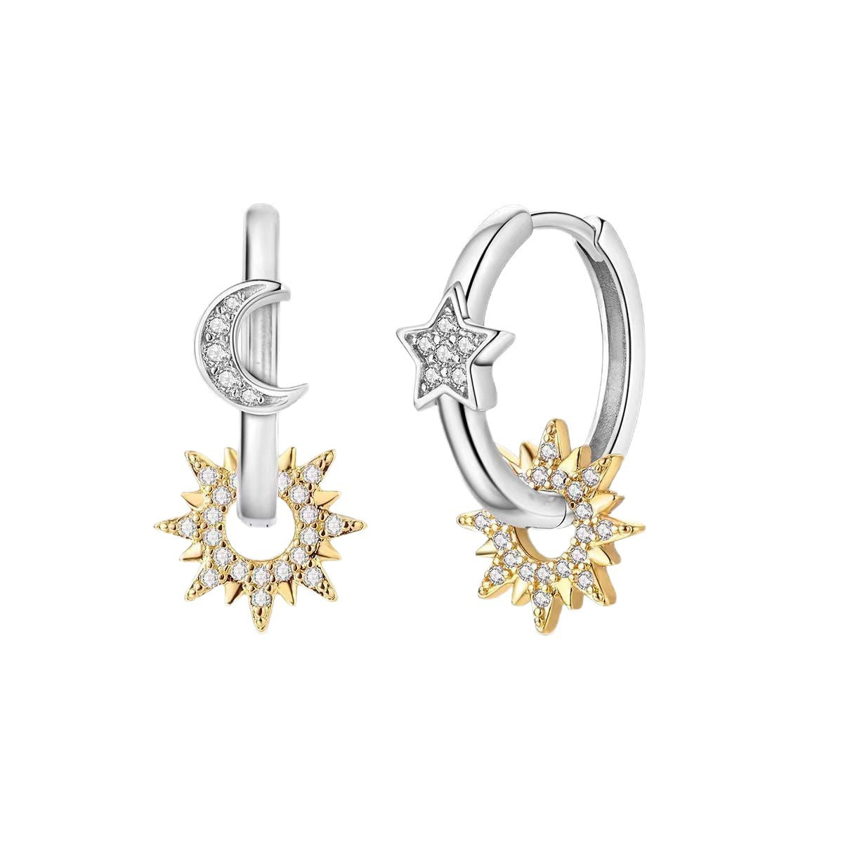 Zircon Star Moon Clover Fashion Holiday Gift Ear Buckle
