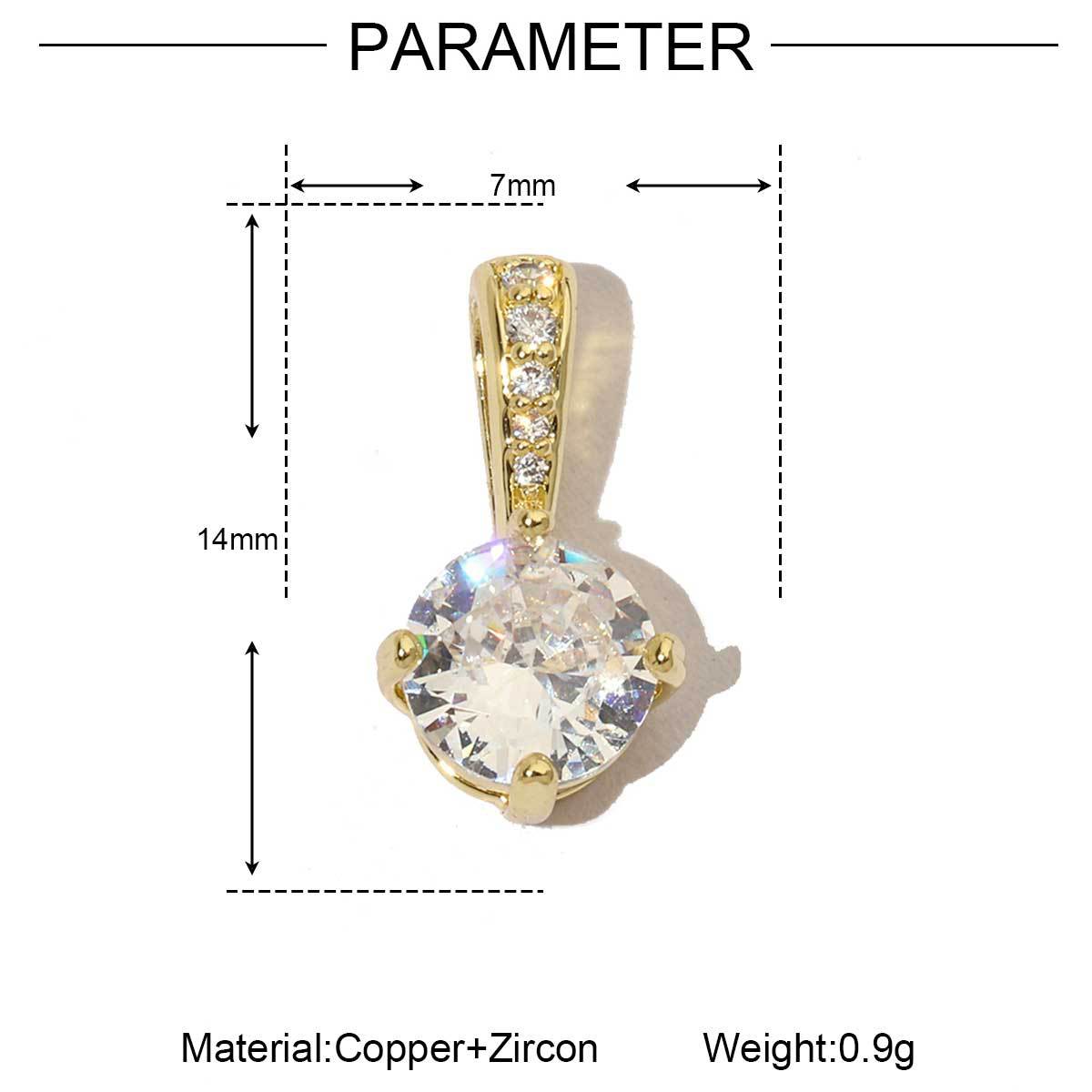 Butterfly Safety Buckle Jewelry Female Copper Zircon Pendants