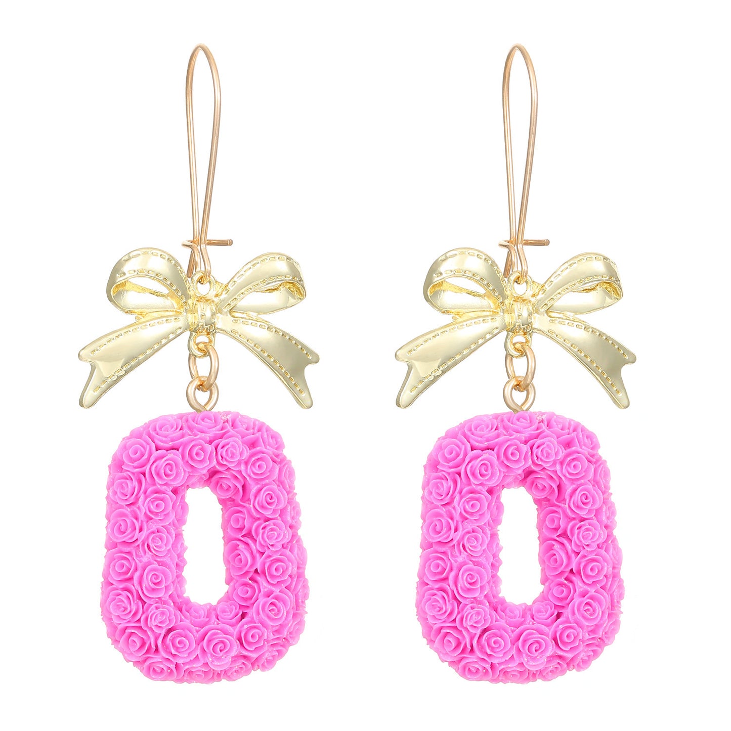 Childlike Heart Reflective Sequins Peach Nightclub Catwalk Super Shiny Ear Earrings