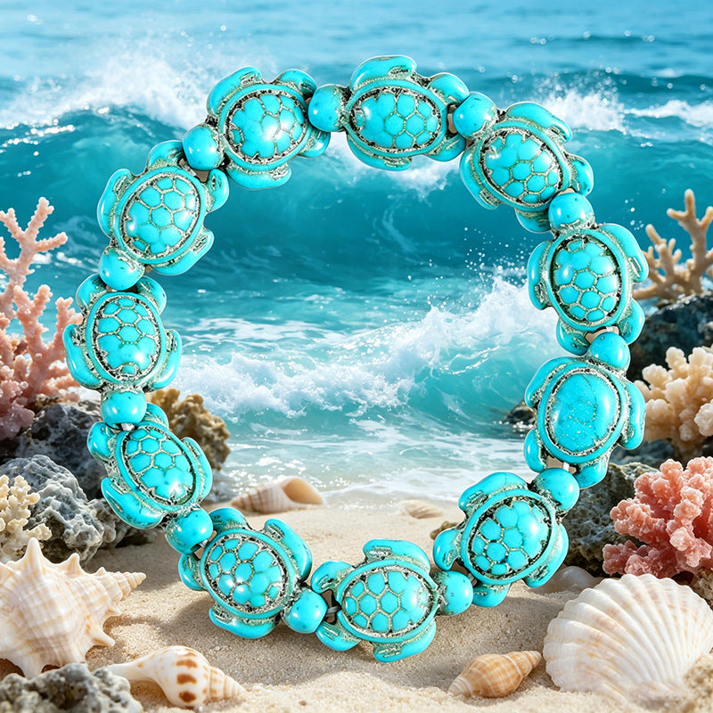 Sea Turtle Ocean Series Holiday Natural Shell Bracelet