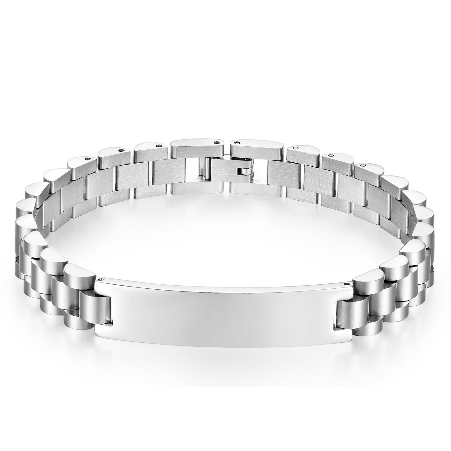 Stainless Steel Curved Titanium Couple Does Not Fade Female Bracelet