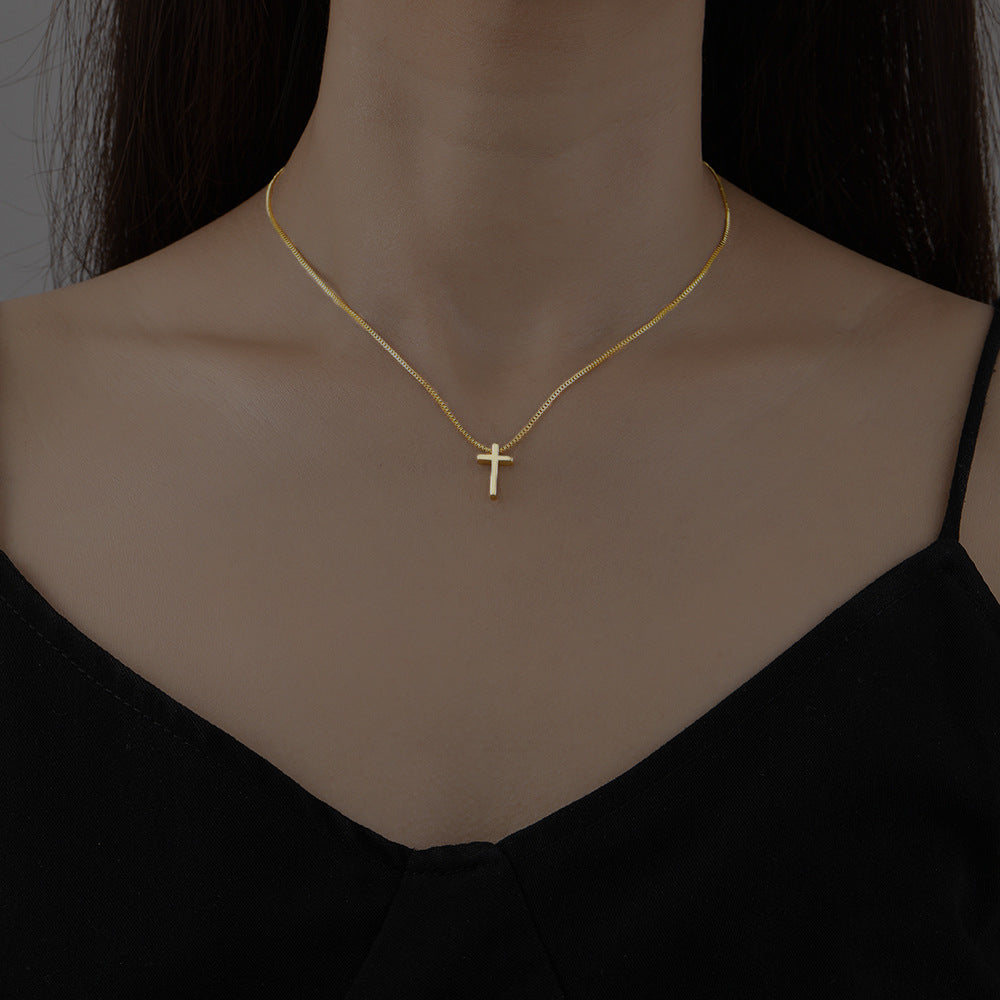 Personality Cross Female Cold Wind Design Necklaces