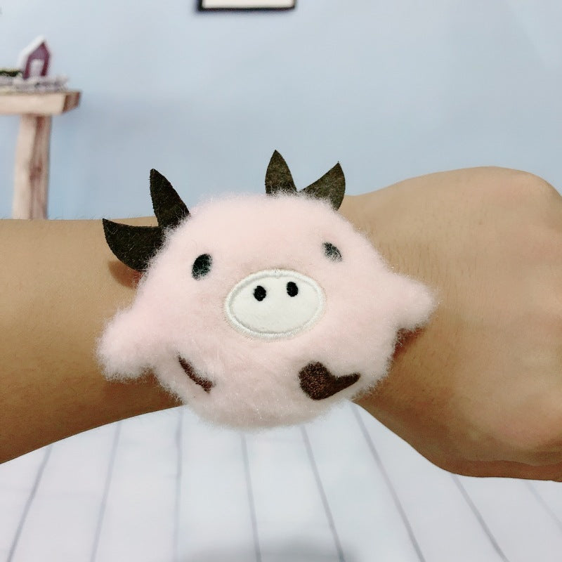 Children's Plush Cartoon Pop Cute Sun Flower Couple Female Dinosaur Slap Bracelet