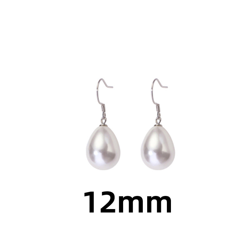 Water Drop Pearl High-grade Graceful Niche Design Earrings