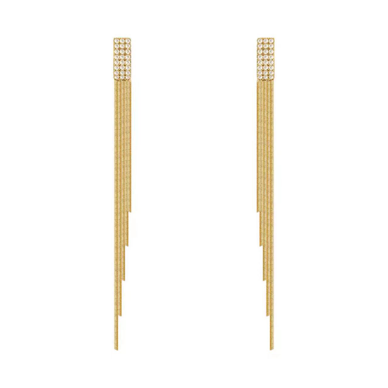 Luxury Female Long Fringe Personalized Minority Retro Earrings