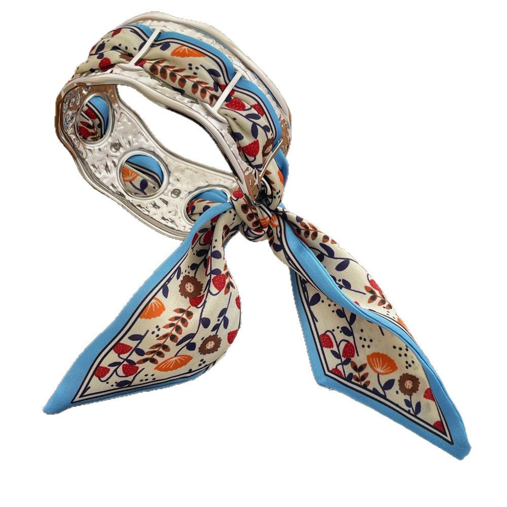 Women's High Sense Silk Scarf Wide Open-ended Design Vacation Bracelet