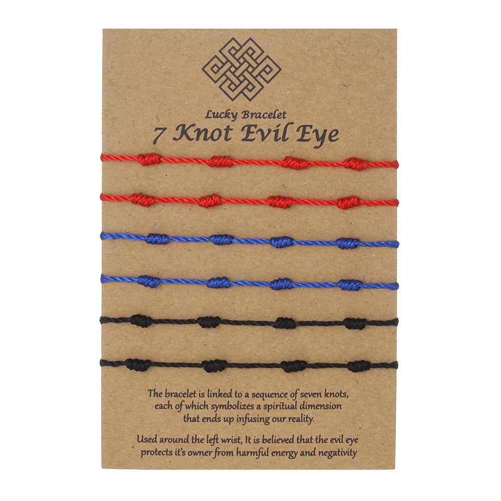 Red Blue Black Eyes Yi Woven Bracelet