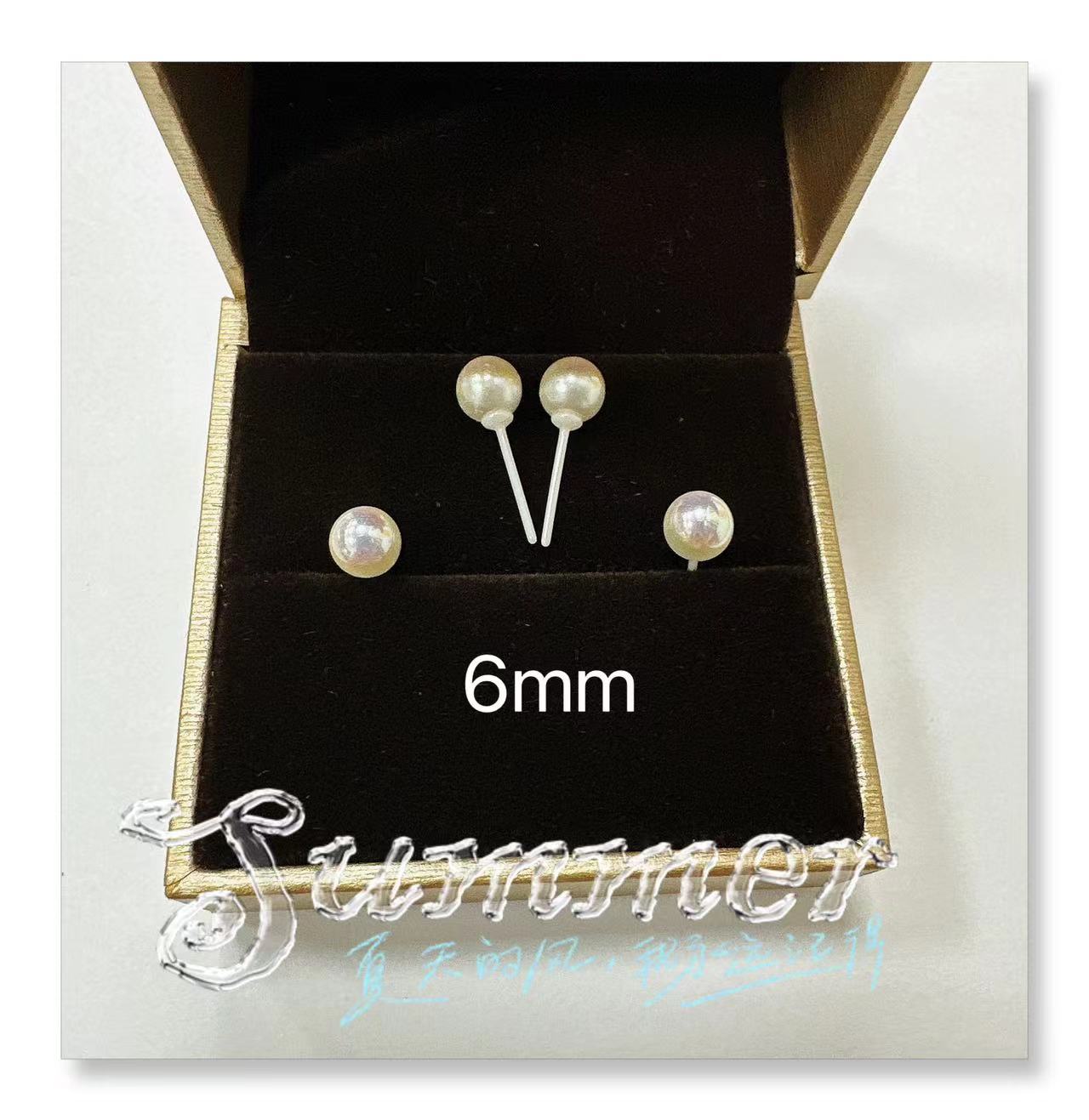 Shell Pearl Biological Porcelain Auricular Needle High Quality Perfect Circle Stud Earrings