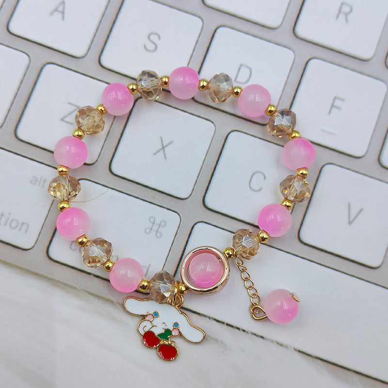 Children's Female Ice Crystal Cartoon Clow Rabbit Bracelets