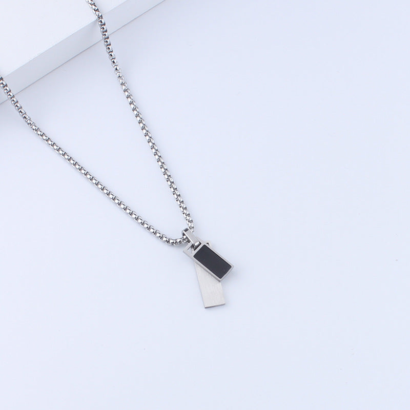 Women's & Men's No Fading Double Street Stainless Simple Pendants