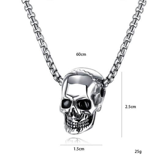 Men's Ornament Fashion Titanium Steel Skull Hip Necklaces