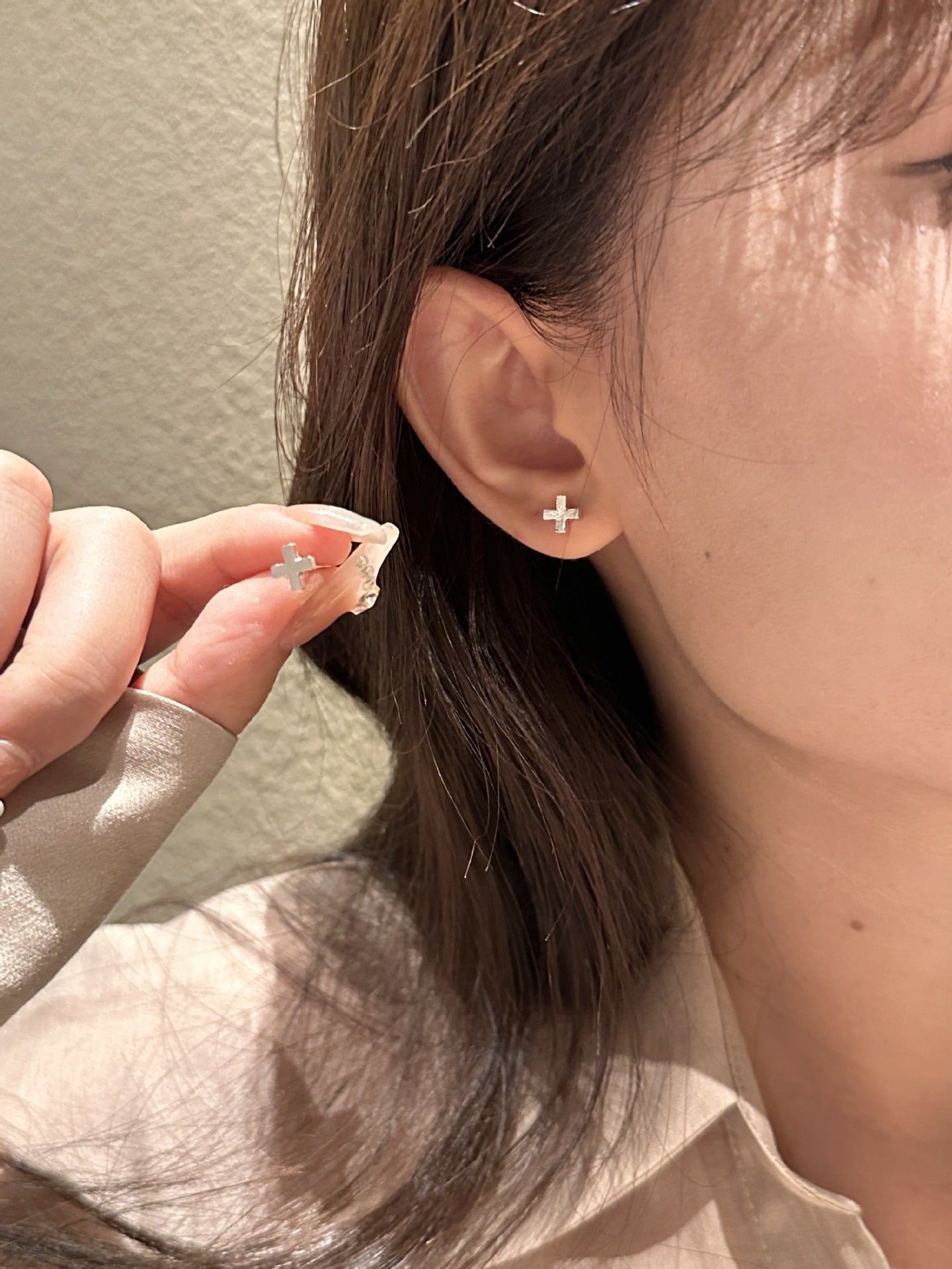 Women's Cold Style Diamond Cross Simple Trendy Rings