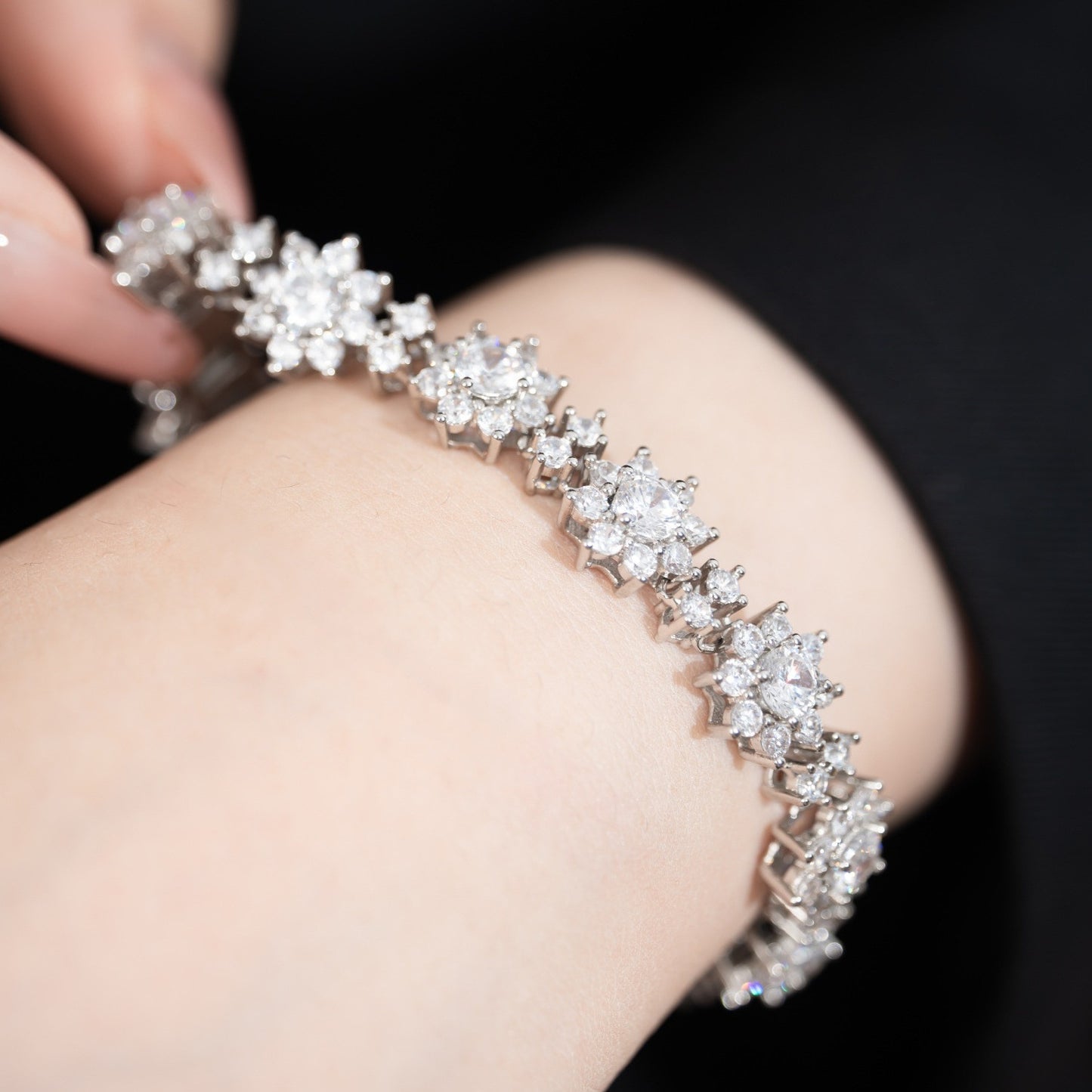 Women's Fairy Sier Family Series Sunflower Full Bracelets