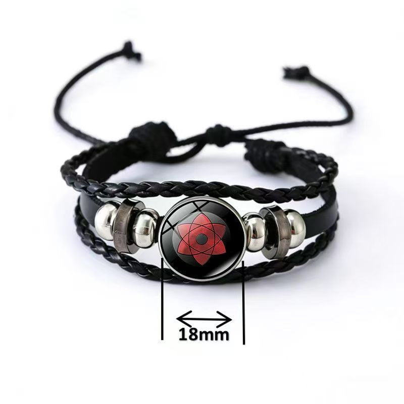 Cowhide Two-dimensional Anime Peripheral Handmade Woven Bracelets