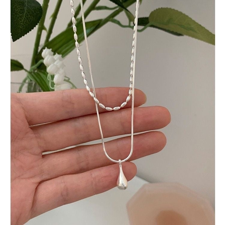 Water Drop Light Luxury Minority High-grade Female Necklace