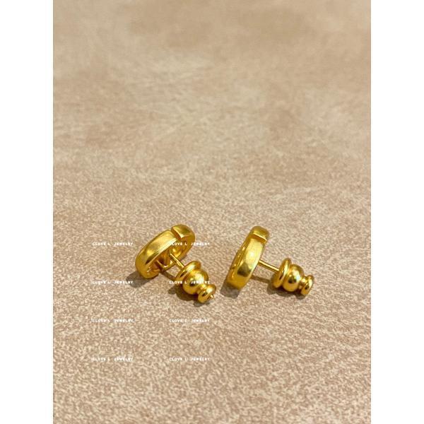 Mini Metal Matte Gold Alphabet Letter Everyday Joker Stud Earrings