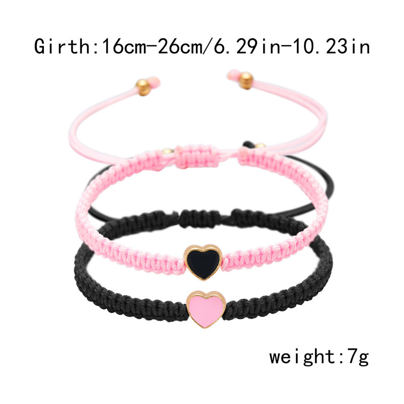 Day Gift Couple Female Heart-to-heart Love Bracelets