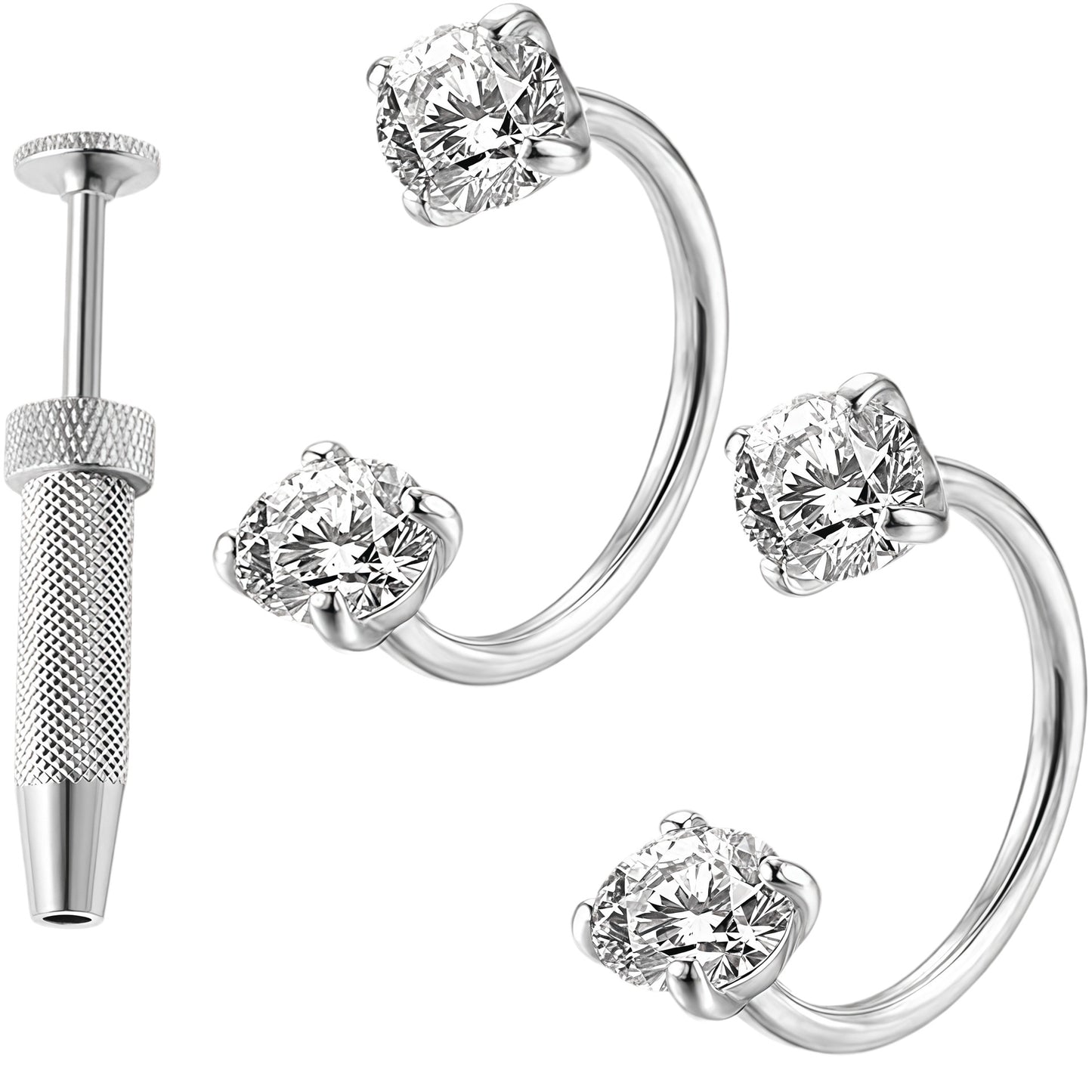 Earings Horseshoe Nose Rod Lip Eyebrow Rings