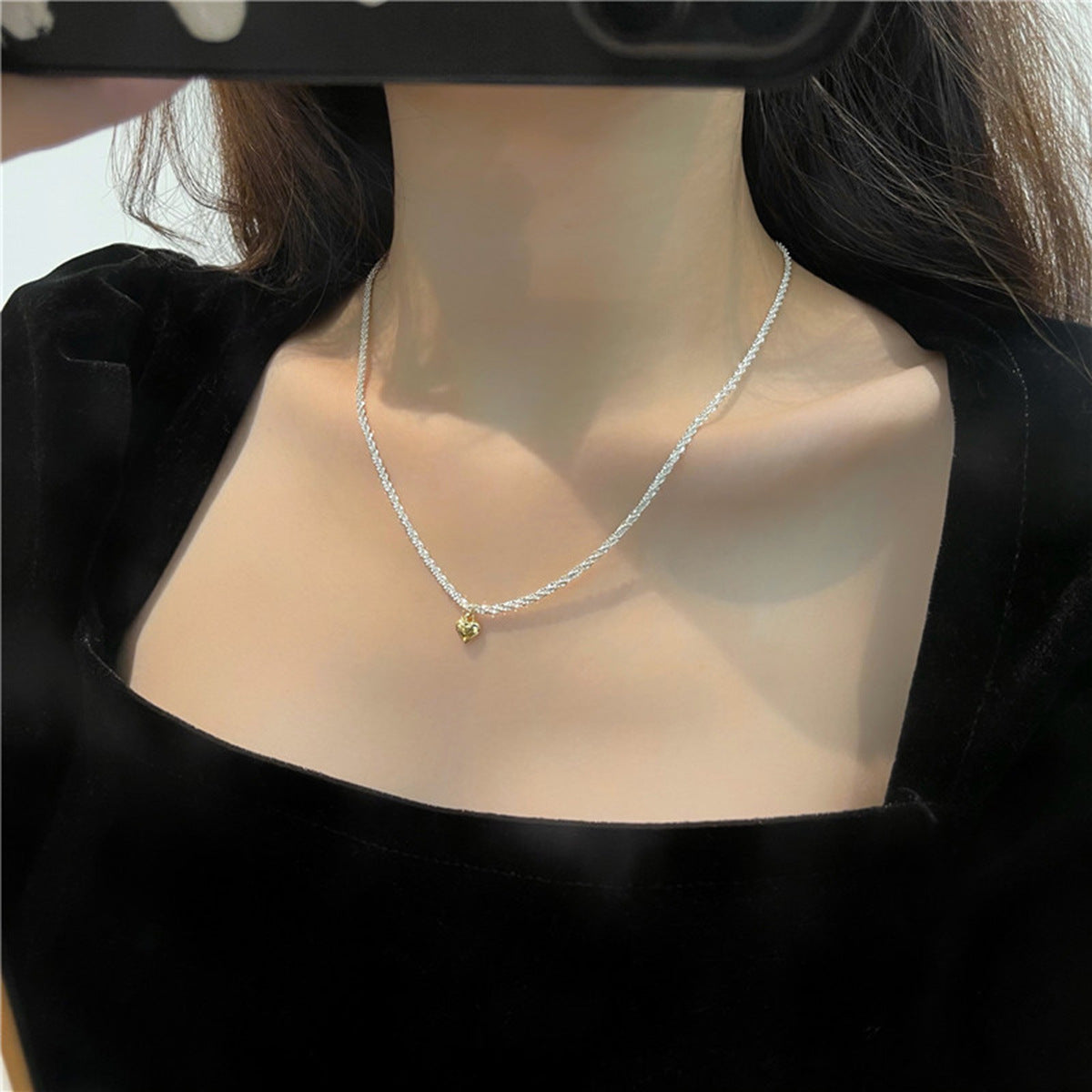 Small Pieces Of Sier Snake-shaped Clavicle Chain Necklaces