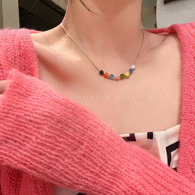 Women's Beads Bow Sweet Elegance Summer Fresh Niche Clavicle Necklaces