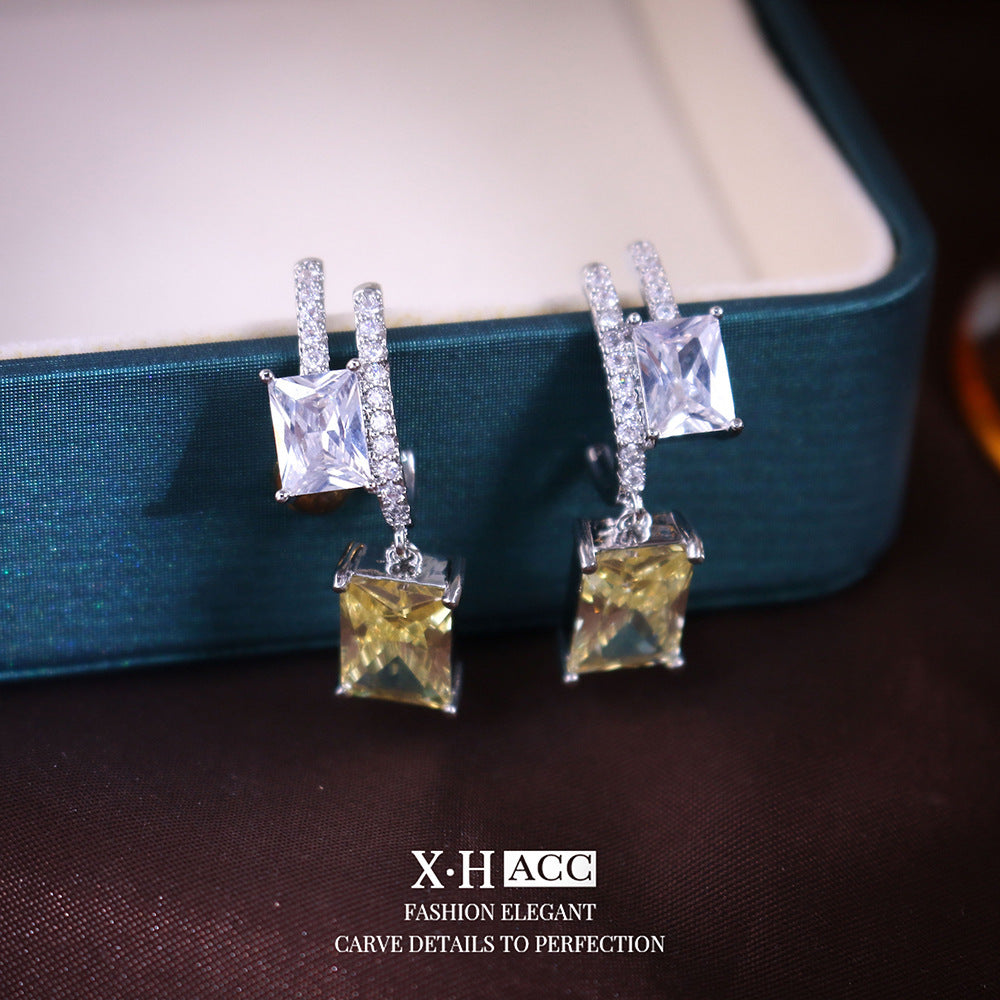 Elegant Zircon Butterfly Tassel Gentle Stylish Personality Stud Earrings