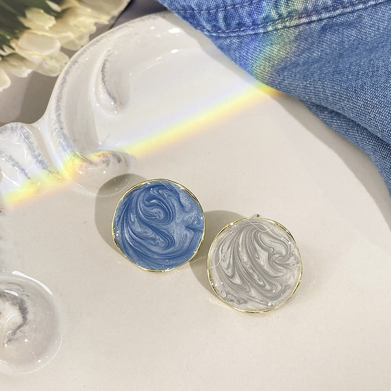 Women's Color Geometric For Niche Design Ear Trendy Earrings