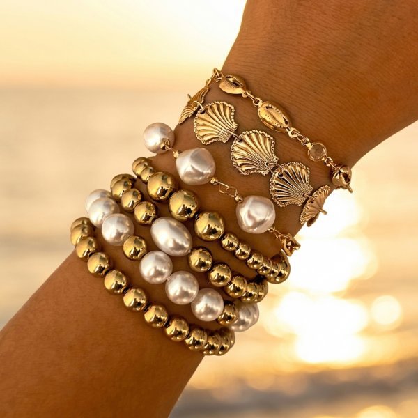 Bohemian Starfish Shell Summer Beach Bead Bracelets