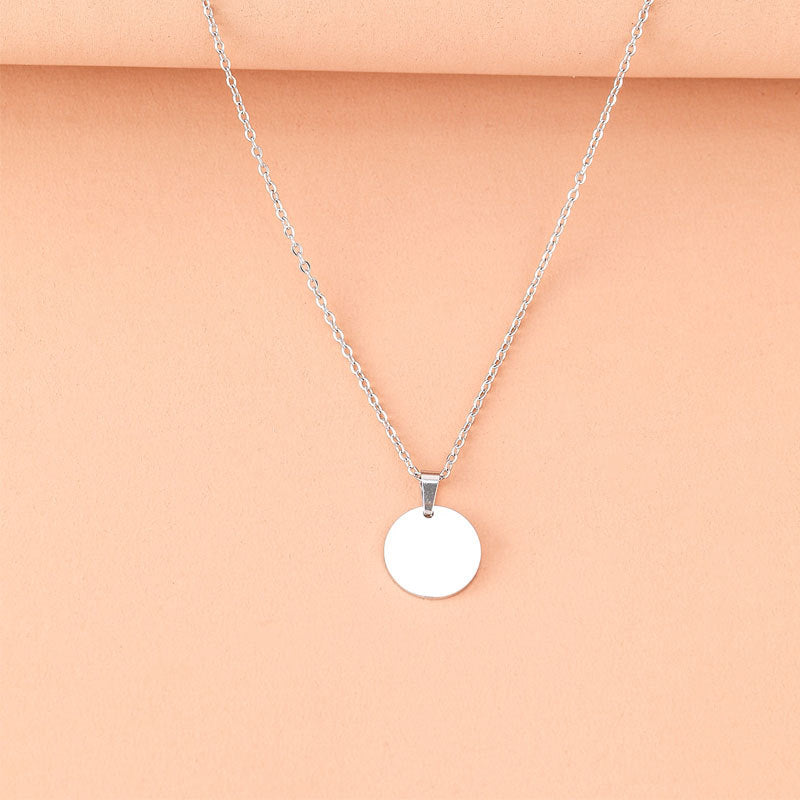 Women's Glossy Surface Round For Simple Clavicle Pendants