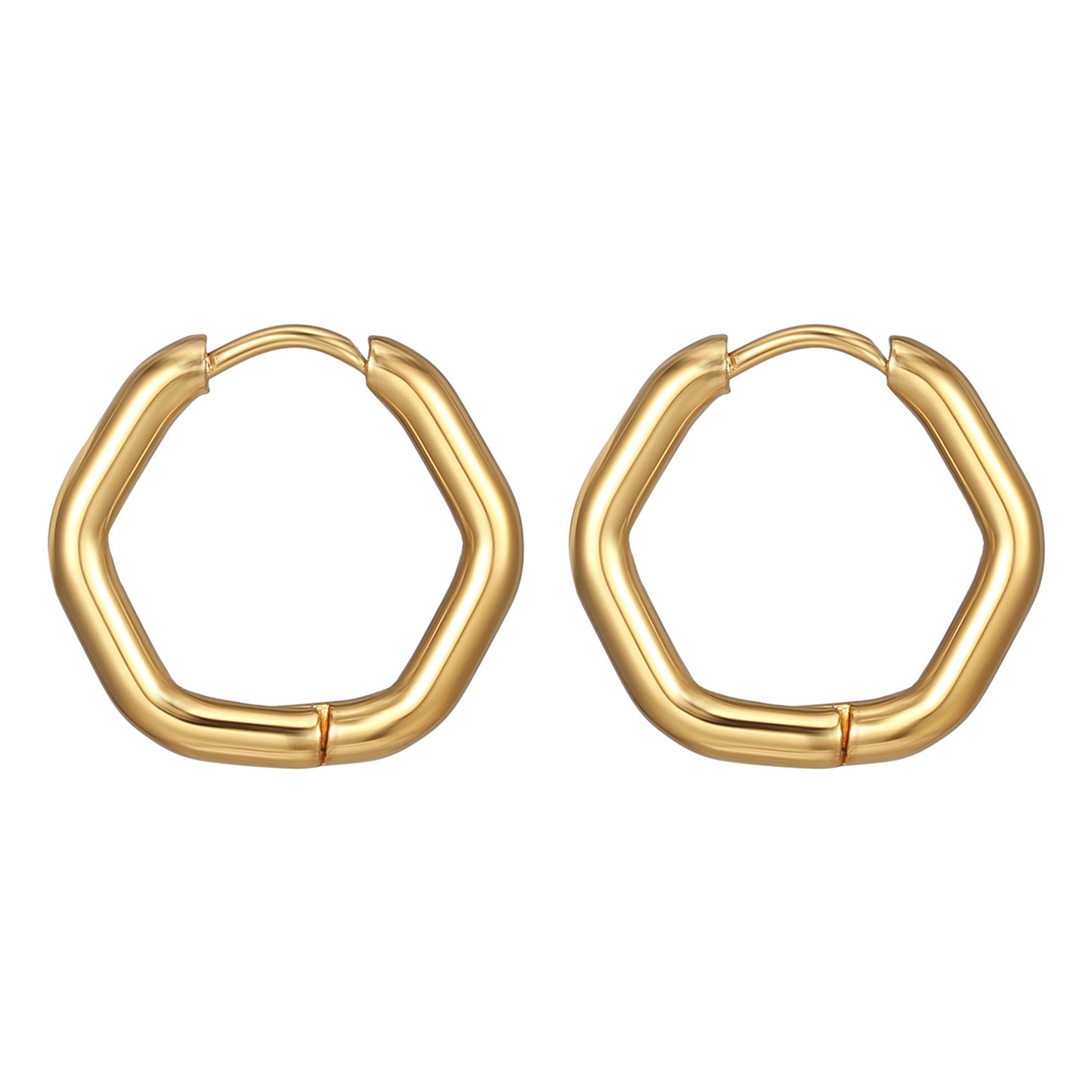 Geometric Shaped Stainless Steel Clip Trendy Fashion Five-pointed Star Peach Ear Buckle