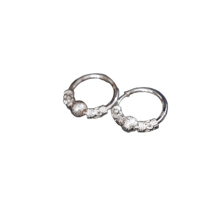 Women's Sier Lucky Beads For Light Luxury Temperament Exquisite High-grade Earrings