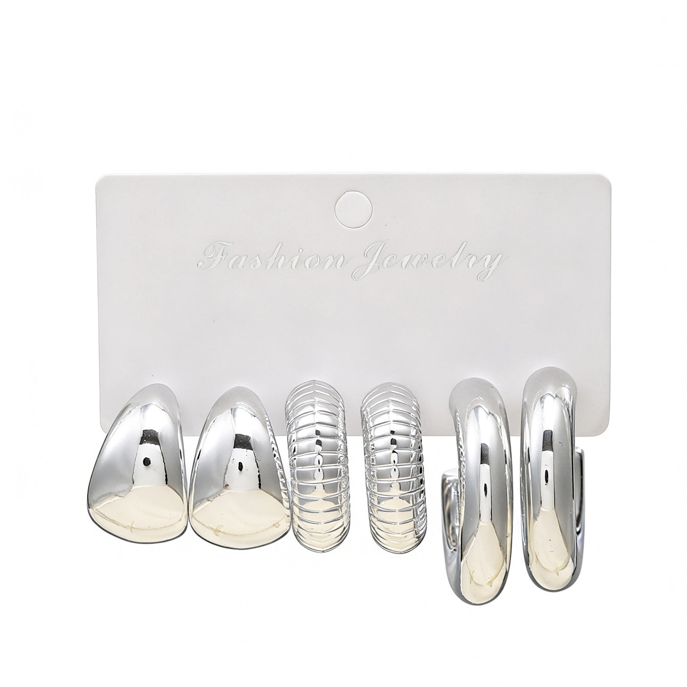 Women's Gold Geometric Fashionable High Sense Combination Earrings