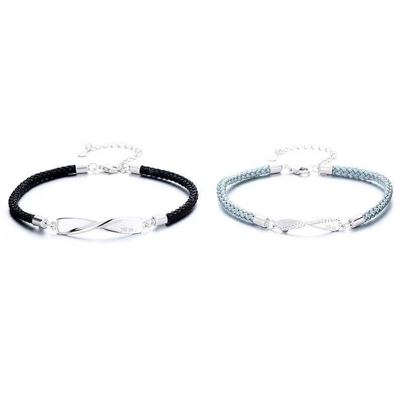 Mobius Couple Sterling Sier Fashion Simple Bracelet