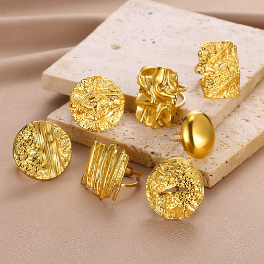 Ornament Niche Fashion Design Geometric Arc Rings