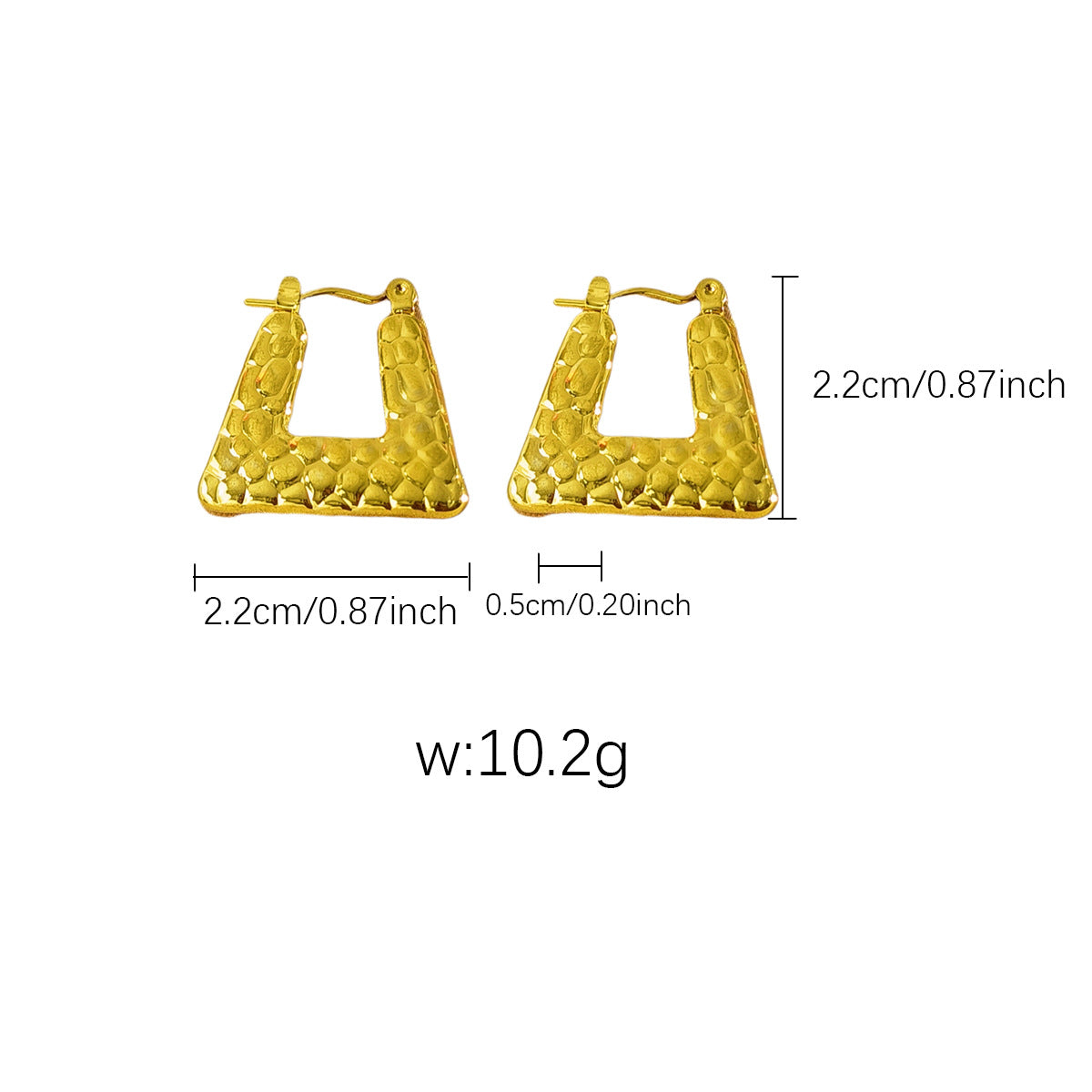 High-grade Light Luxury Ear Clip Electroplated Earrings