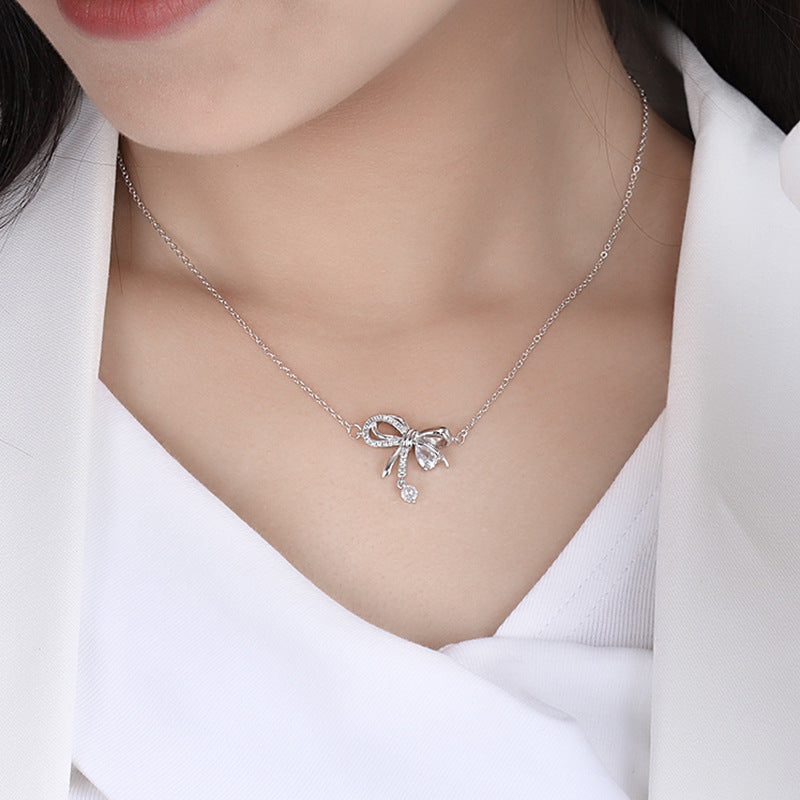 Knot Bow Female Sweet Fashion Simple Necklaces