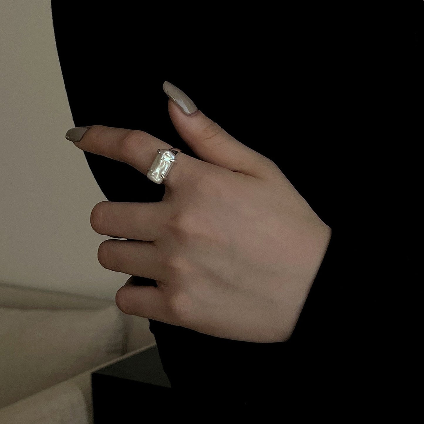 Baroque Female Retro Exaggerated Open Index Finger Rings