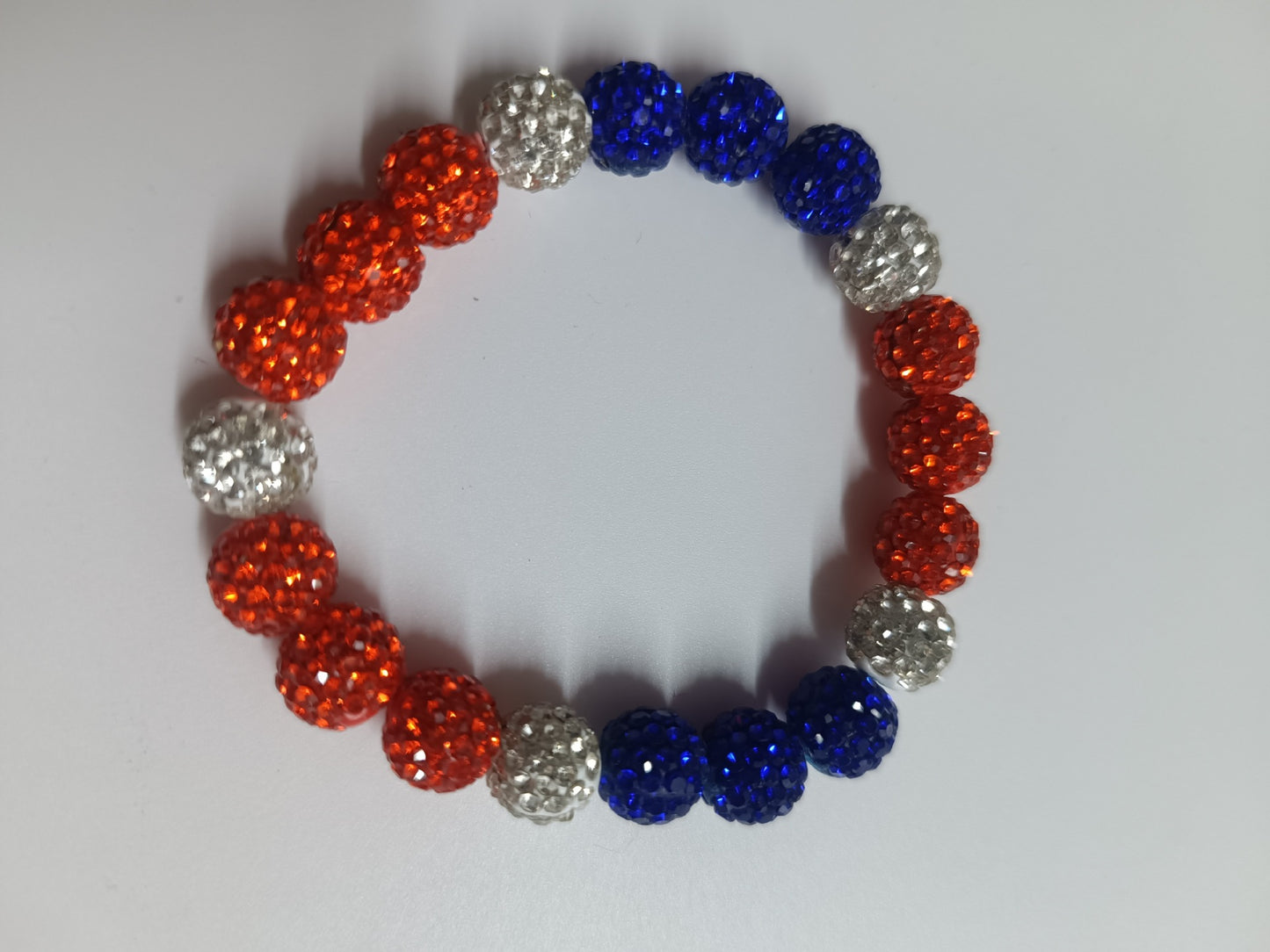 Polymer Clay Rhinestone Ball Filament Hip Bracelet