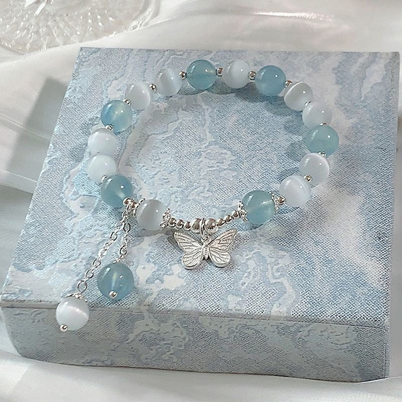 Butterfly Opal Female High Sense Crystal Girlfriends Holiday Bracelets