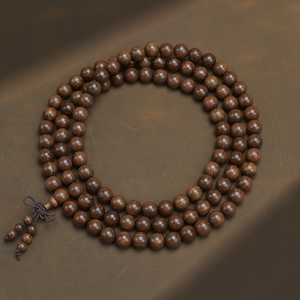 Women's & Men's Streaming Drainage Gold Sandalwood Rift Grain Old Materials Atmospheric Buddha Bracelets
