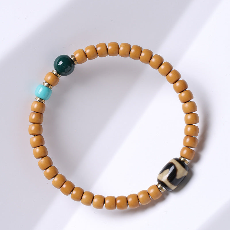 Cut Barrel Beads Vegetable Seed Agate Bracelets