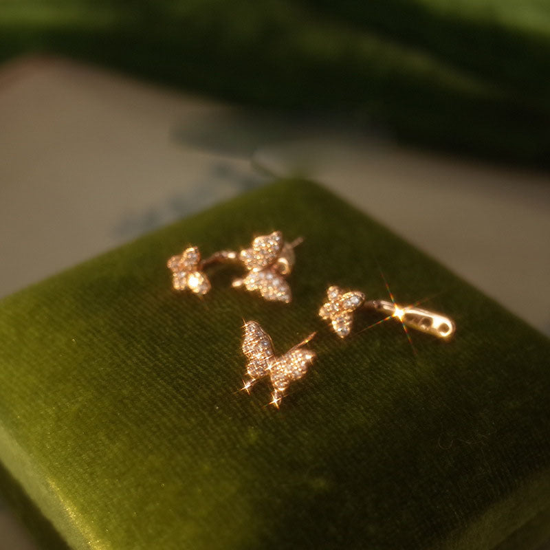 One Style For On Back Of Ear Butterfly Refined Simple Earrings