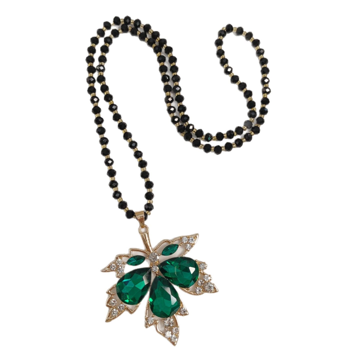 Women's Elegant Sweater Chain Temperament Wild Long Crystal Simple High-grade Necklace