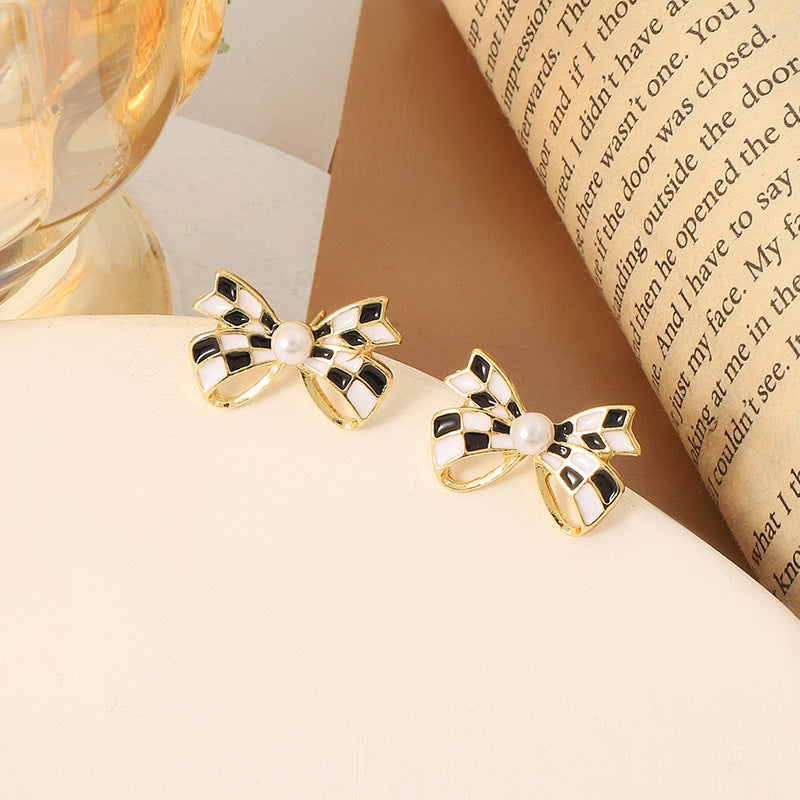 Korean Style Simple Vintage Pearl High-grade Ear Tassel Female Niche Earrings